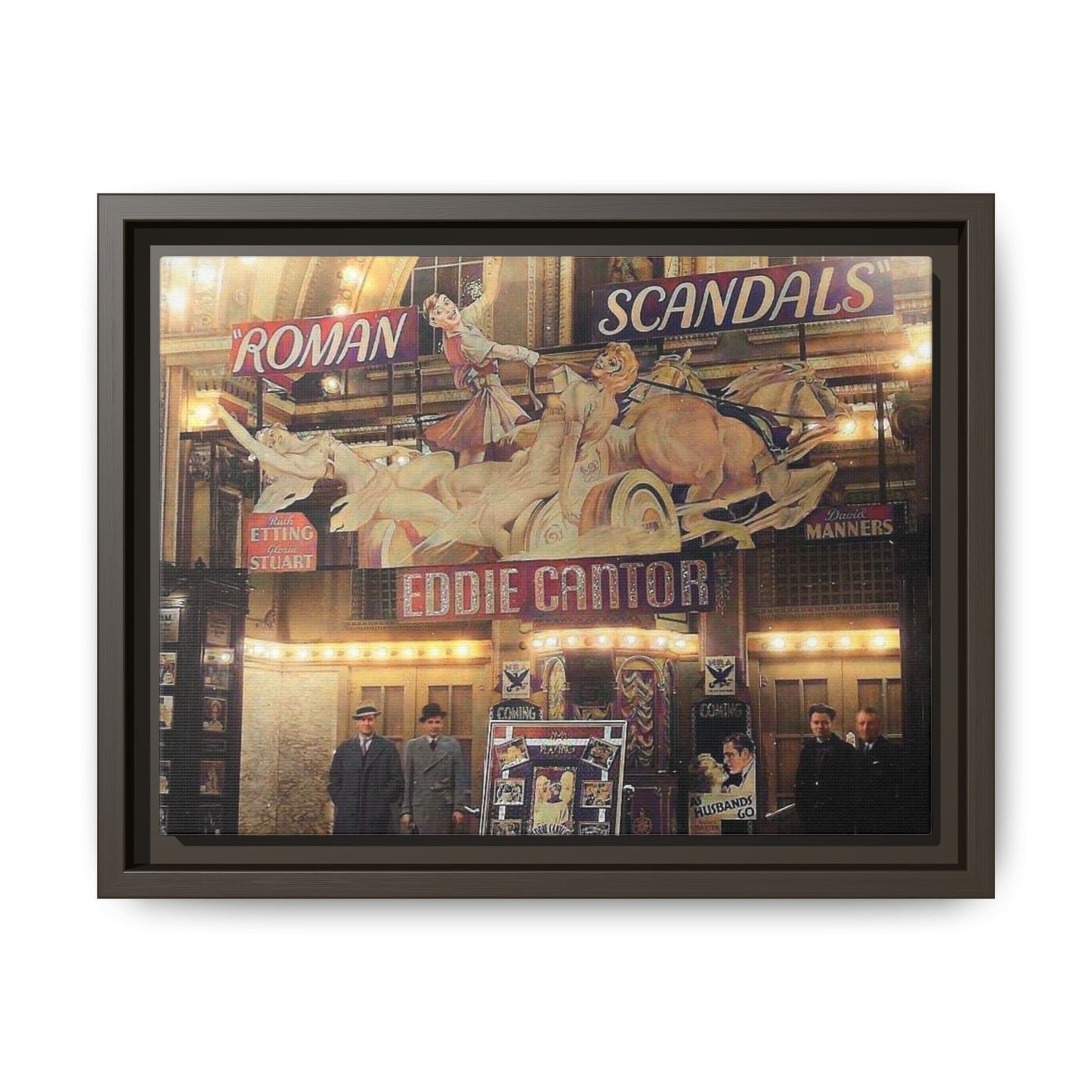 Roman Scandals Royal Theater Vintage Theater Framed Matte Canvas | Eddie Cantor Art