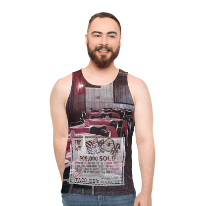 Taco Ed’s Unisex Tank Top (AOP)