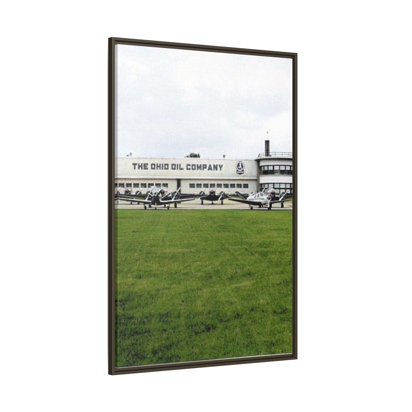 Findlay Airport Vintage Framed Canvas Art - The Ohio Oil Company