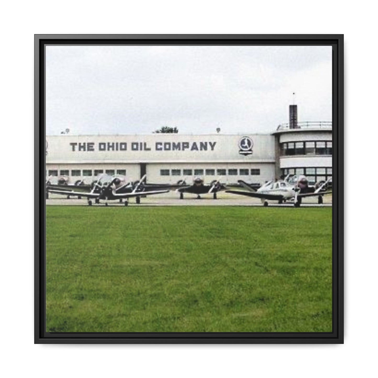 Findlay Airport Vintage Framed Canvas Art - The Ohio Oil Company