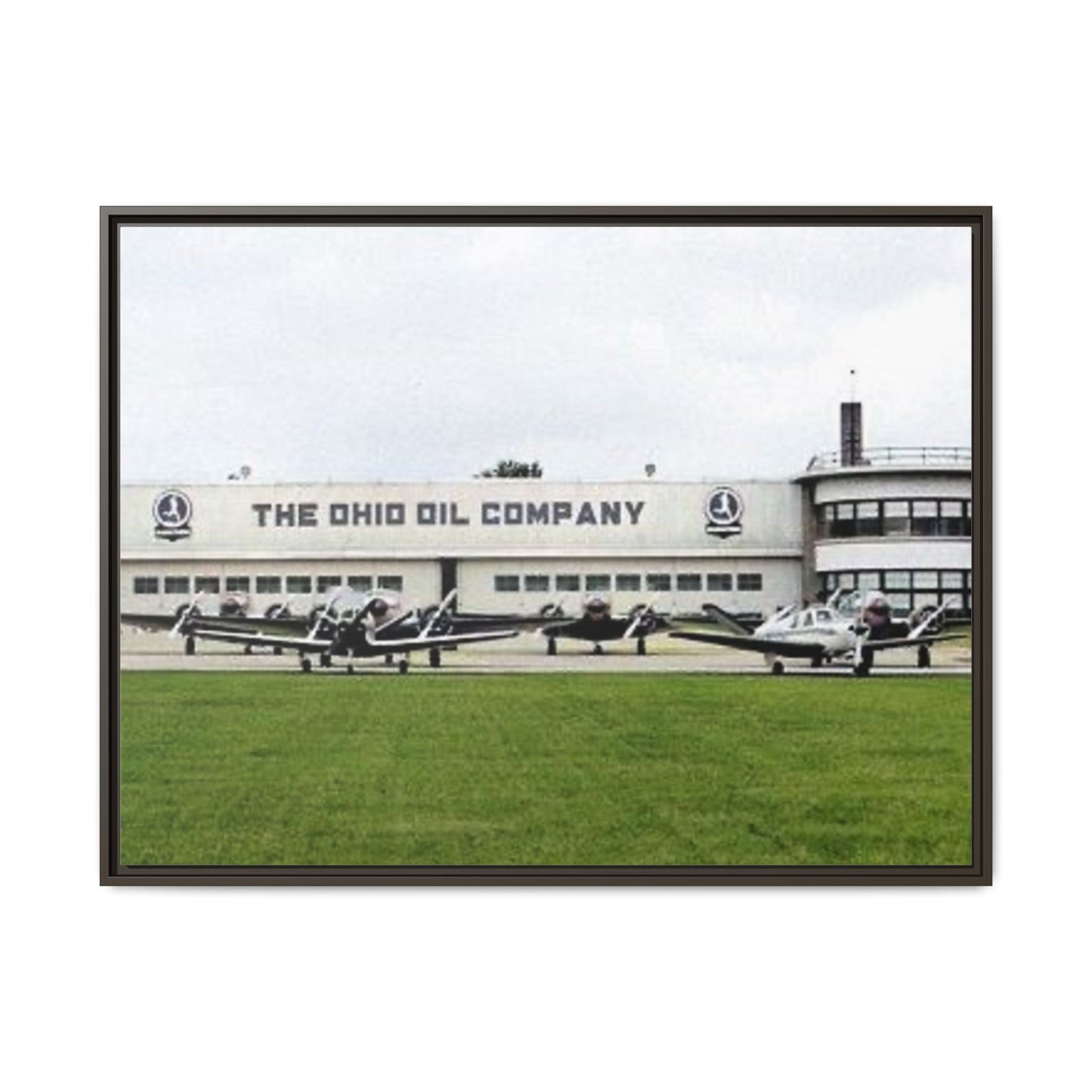 Findlay Airport Vintage Framed Canvas Art - The Ohio Oil Company