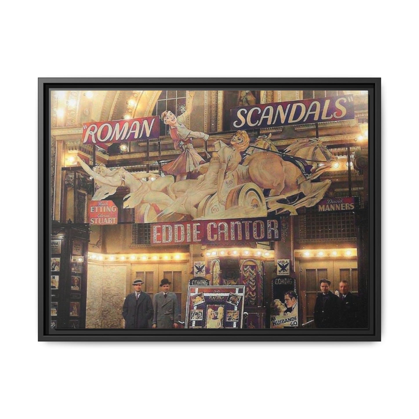 Roman Scandals Royal Theater Vintage Theater Framed Matte Canvas | Eddie Cantor Art