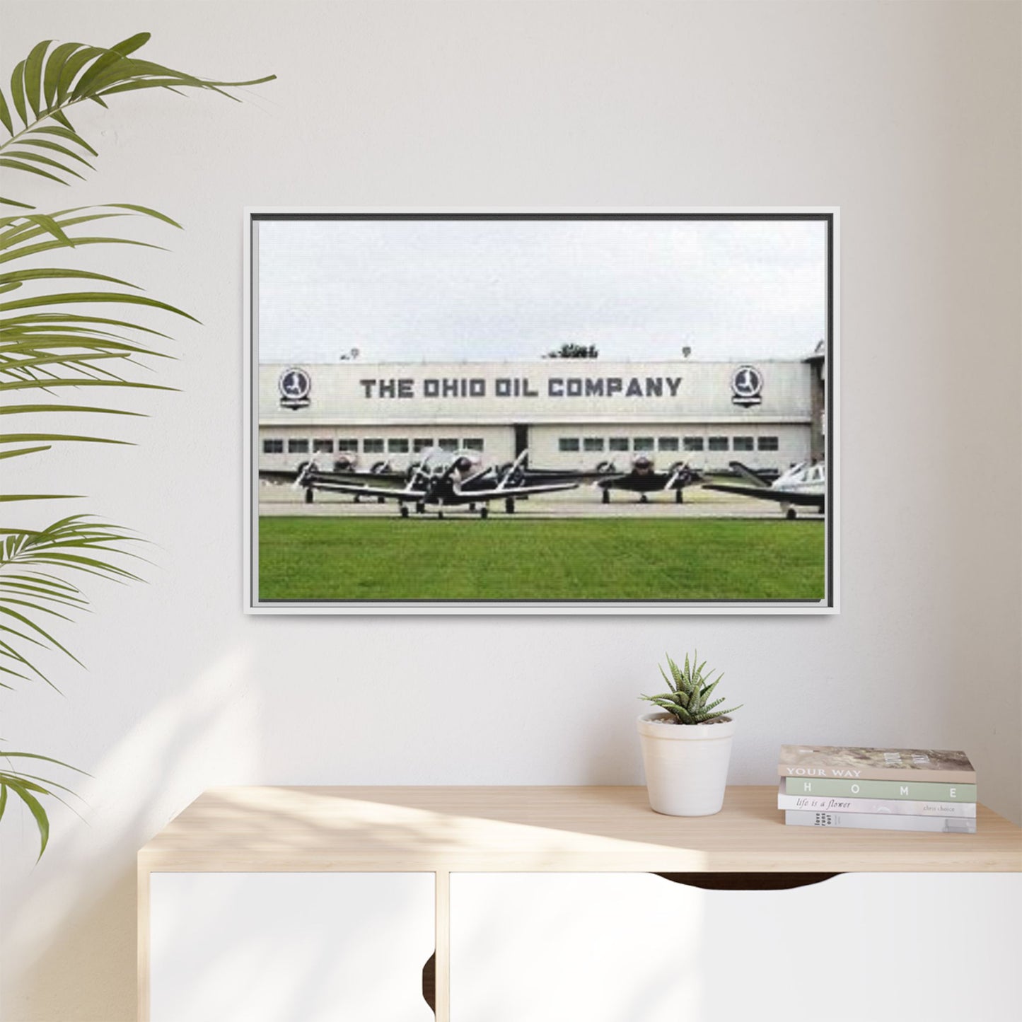 Findlay Airport Vintage Framed Canvas Art - The Ohio Oil Company