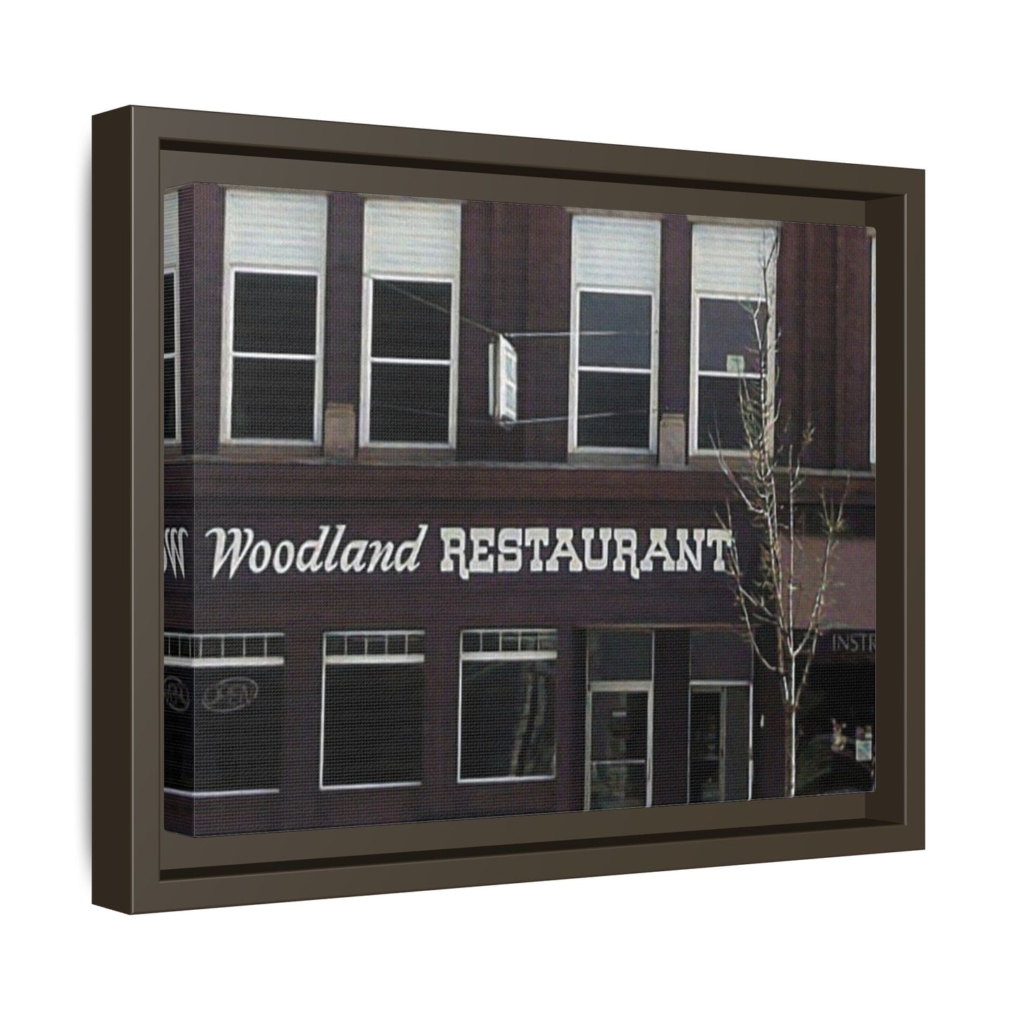 Woodland Restaurant Findlay O. Framed Matte Canvas Print - Woodland Restaurant Art for Home Decor