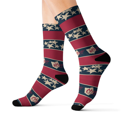 Stars and Stripes Ohio Sublimation Socks