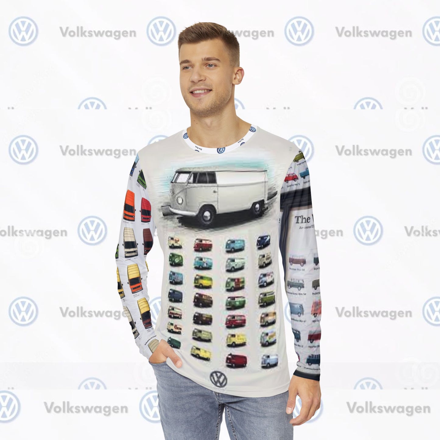 VW FAMILY TREE Men's Long Sleeve Shirt (AOP)