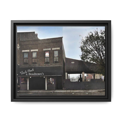 Uncle Buck & Boudreaux’s Framed Matte Canvas Art - Uncle Buck & Boudreaux's Street Scene Decor