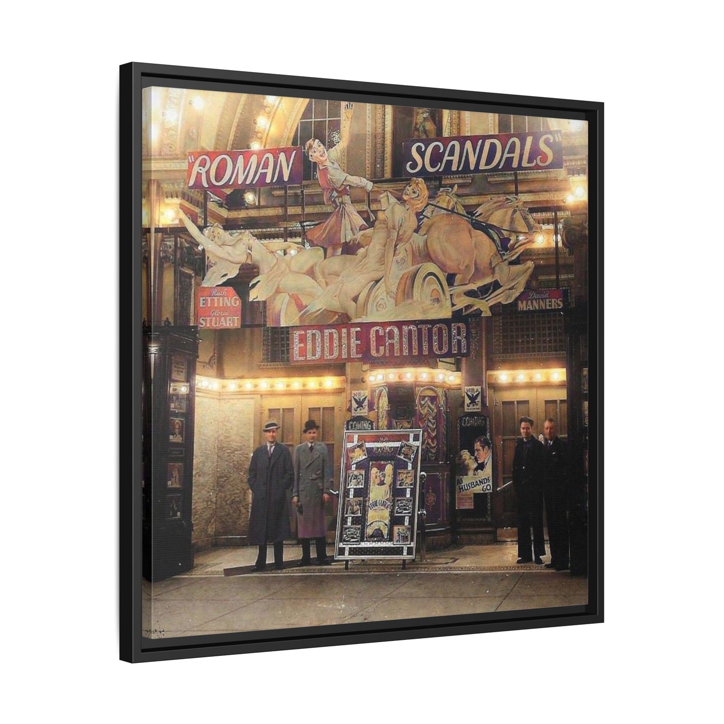 Roman Scandals Royal Theater Vintage Theater Framed Matte Canvas | Eddie Cantor Art