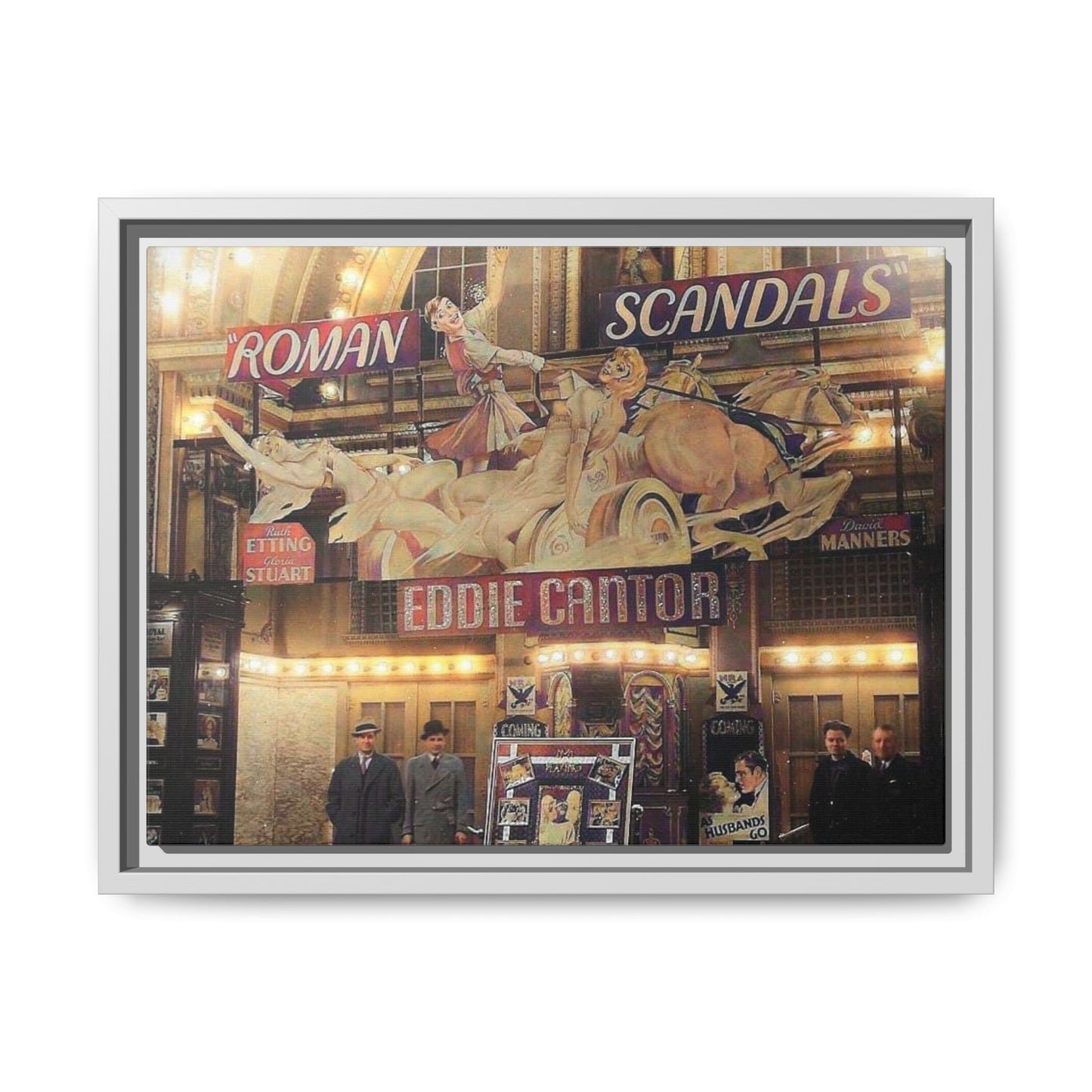 Roman Scandals Royal Theater Vintage Theater Framed Matte Canvas | Eddie Cantor Art