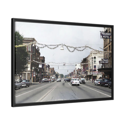 1960 200 BLOCK SOUTH MAIN [WEST] & [EAST] Findlay, O. — Vintage Matte Canvas Wall Art - Framed