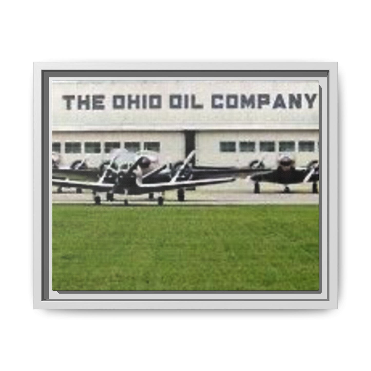 Findlay Airport Vintage Framed Canvas Art - The Ohio Oil Company