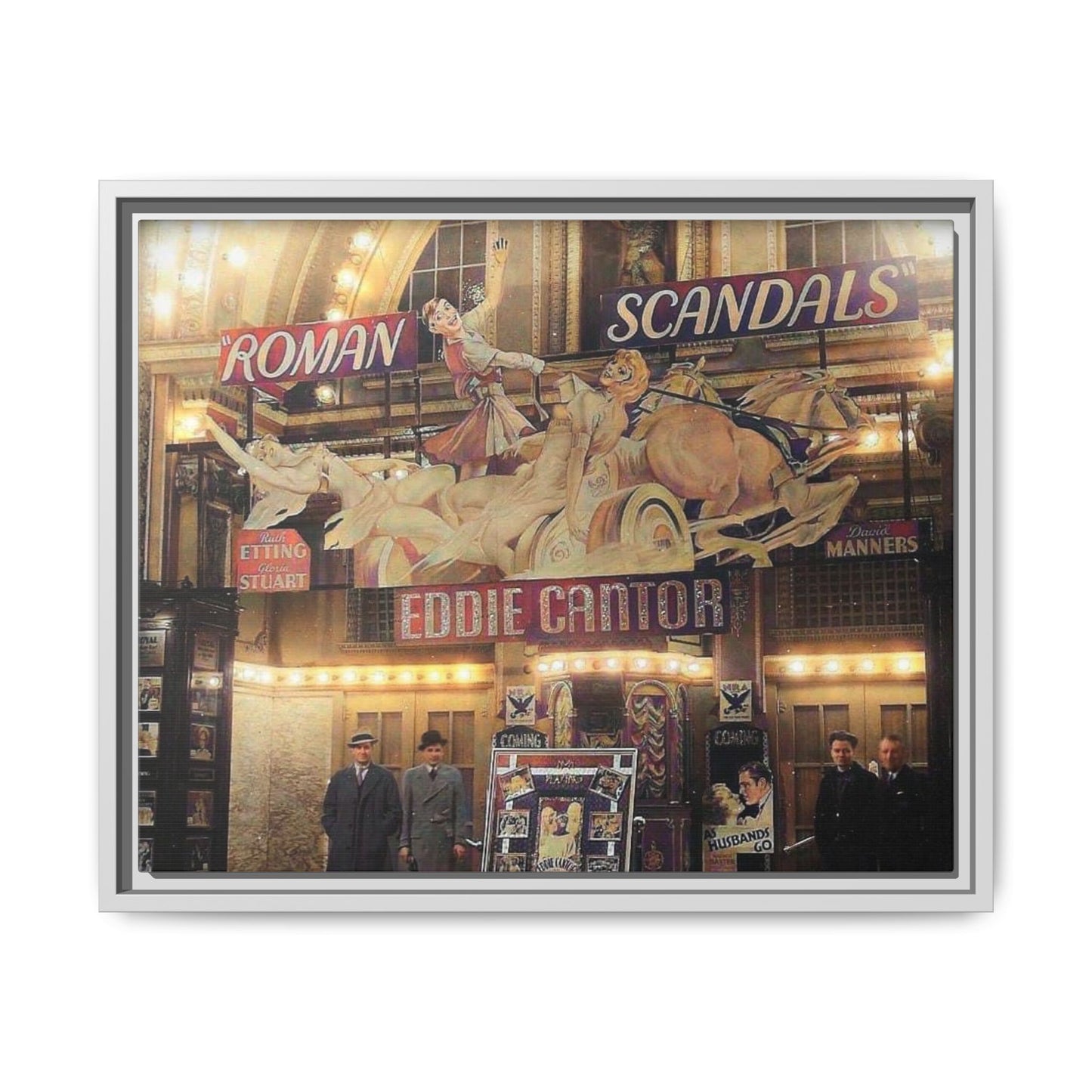 Roman Scandals Royal Theater Vintage Theater Framed Matte Canvas | Eddie Cantor Art