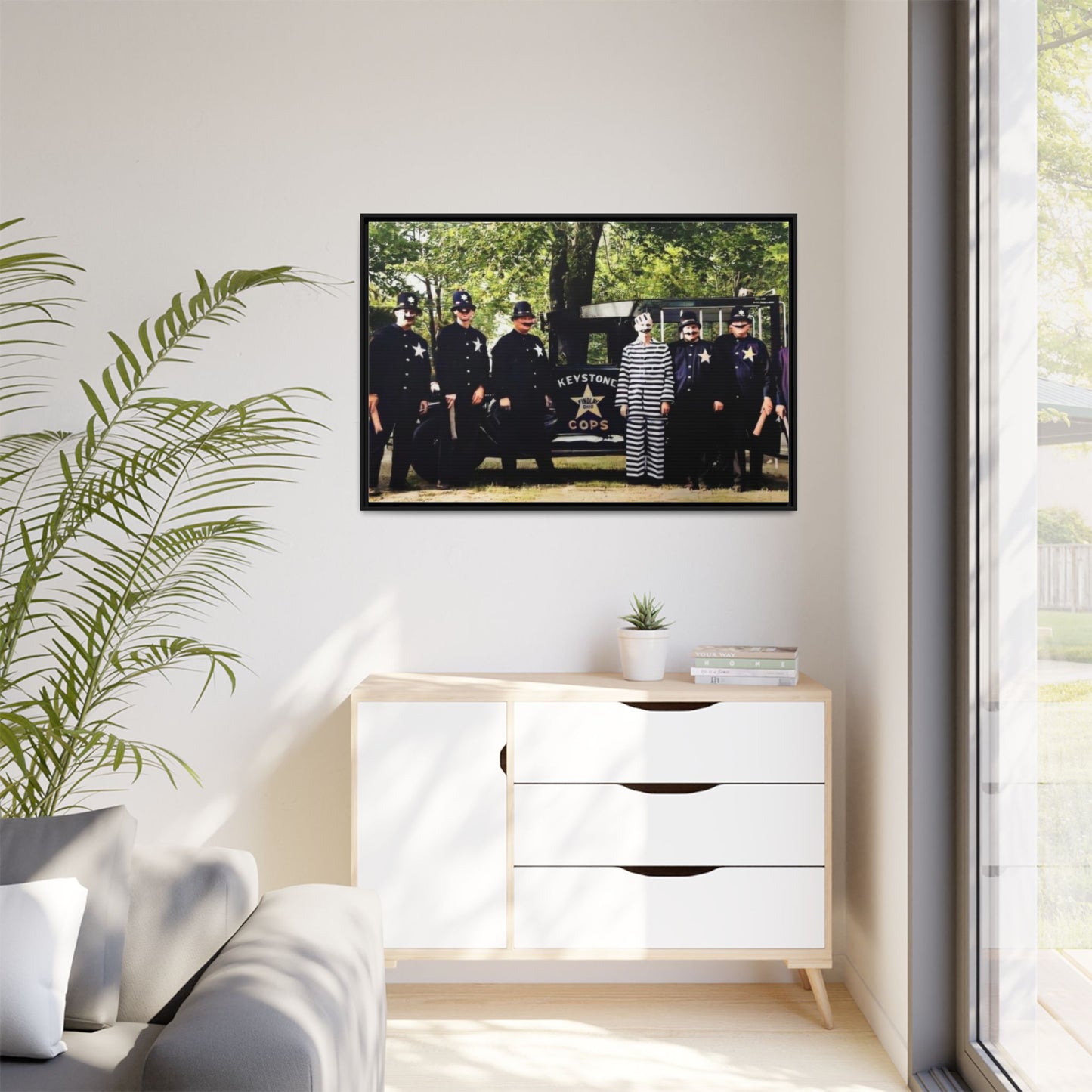 Keystone Cops Vintage Framed Canvas Wall Art