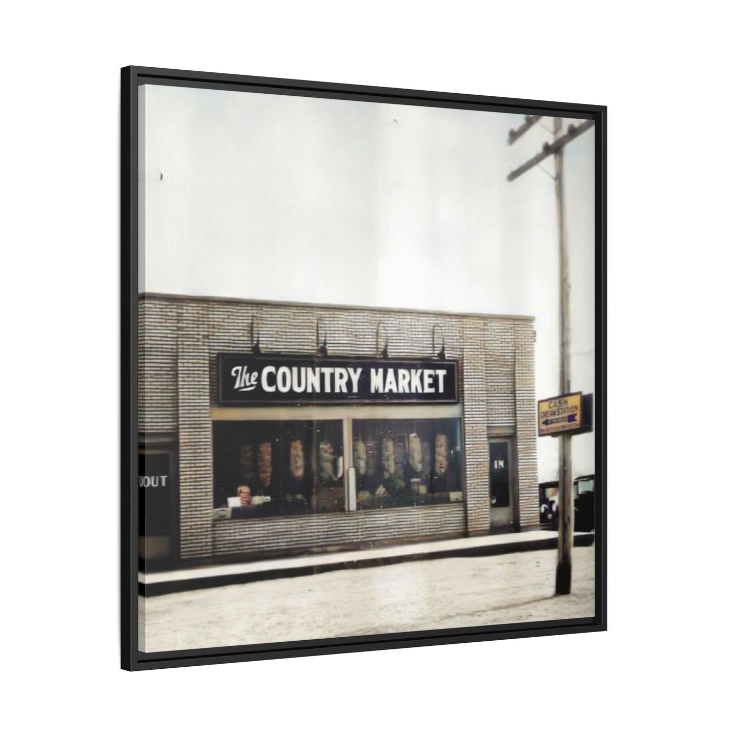 COUNTRY MARKET Findlay’s 224 Vintage Country Market Framed Matte Canvas Art