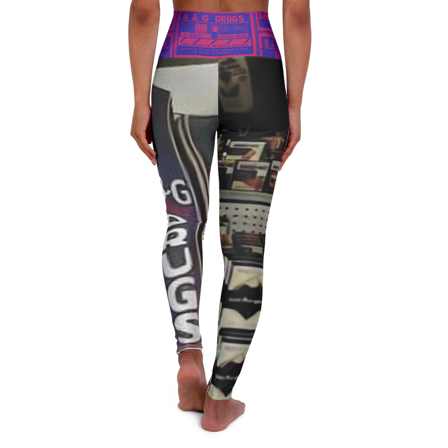 B&G Drugs High Waisted Yoga Leggings (AOP)