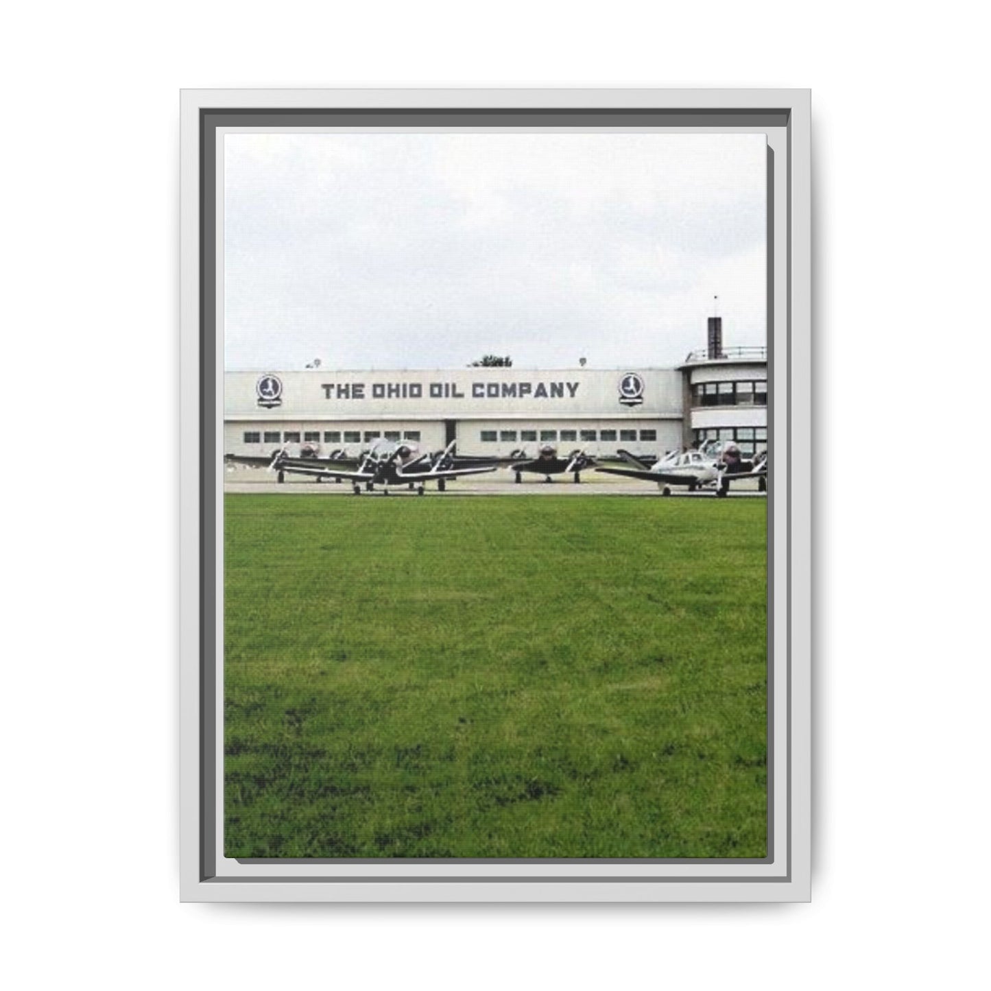 Findlay Airport Vintage Framed Canvas Art - The Ohio Oil Company