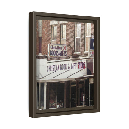 Christian Gift and Book Store Vintage Framed Canvas Art - Christian Book & Gift Store