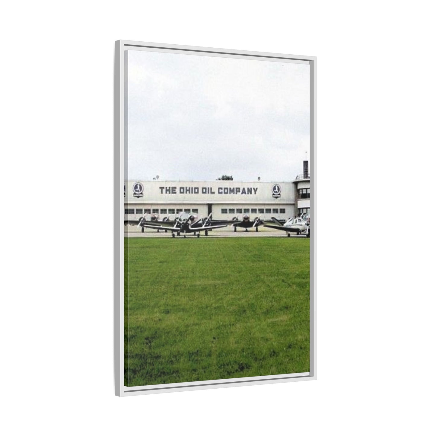 Findlay Airport Vintage Framed Canvas Art - The Ohio Oil Company