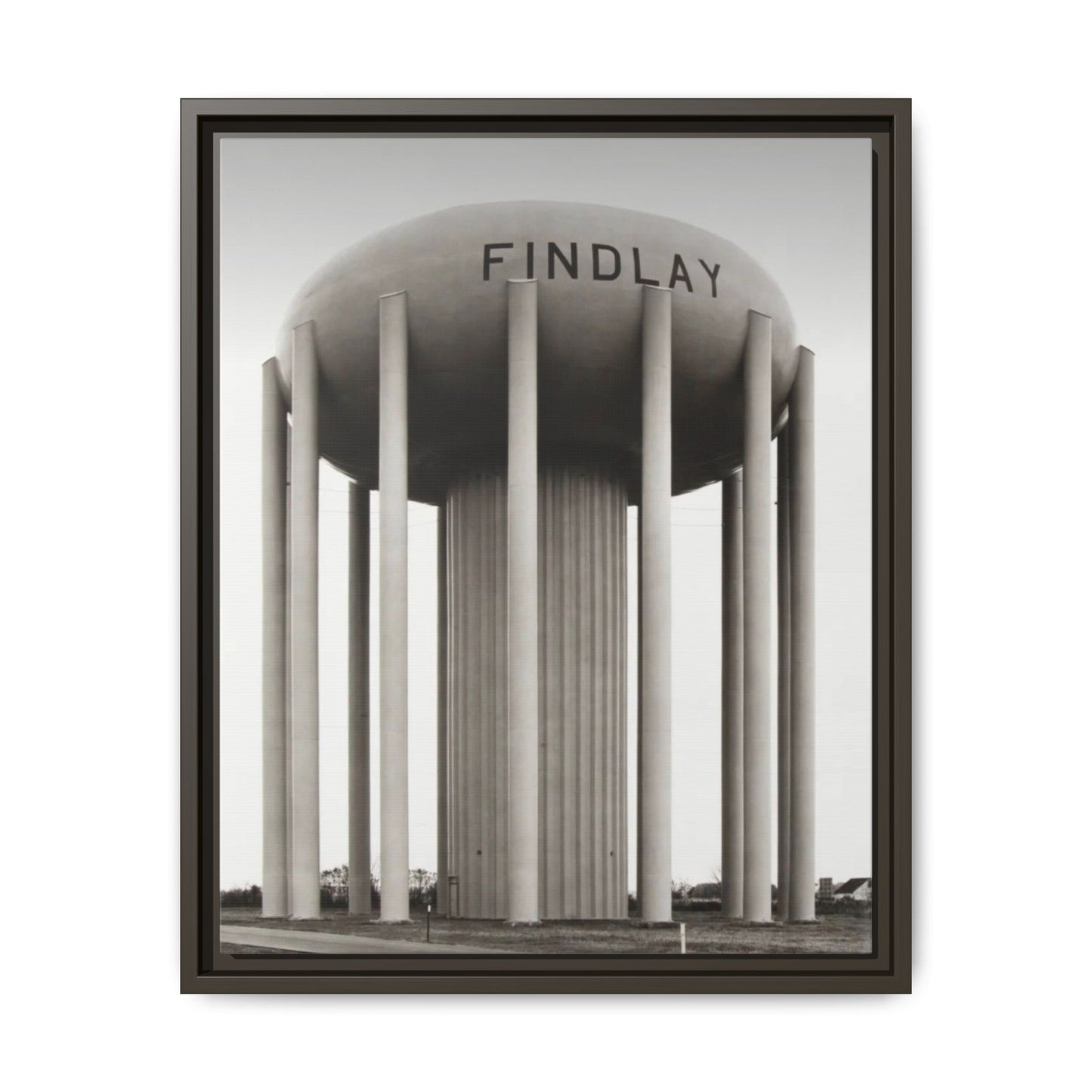 Findlay Water Tower Framed Matte Canvas Wall Art - Findlay Water Tower Photography Print