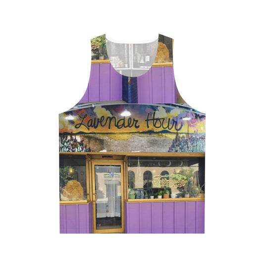 113 E Crawford Homer Bean | Lavender Hour Unisex Tank Top (AOP)