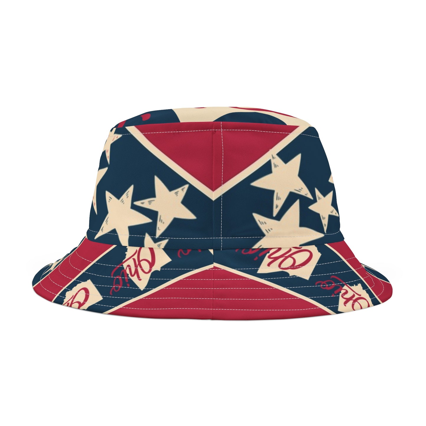 OHIO RED WHITE AND BLUE Bucket Hat (AOP)