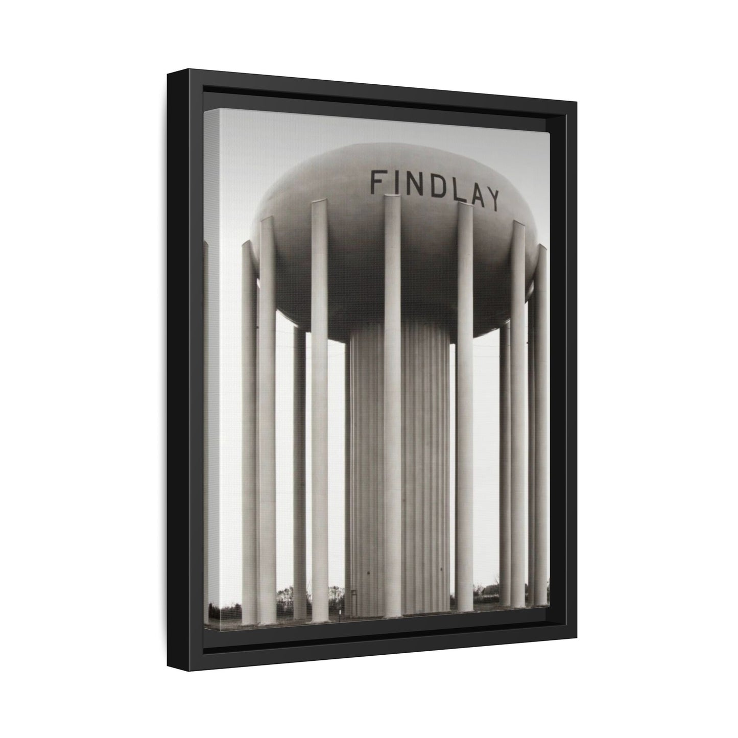 Findlay Water Tower Framed Matte Canvas Wall Art - Findlay Water Tower Photography Print