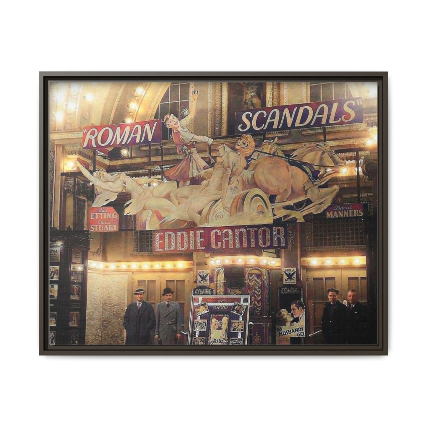 Roman Scandals Royal Theater Vintage Theater Framed Matte Canvas | Eddie Cantor Art