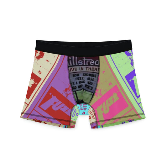 Millstream Drive-in Fuzz Mad Mad Mad World Men's Boxers (AOP)