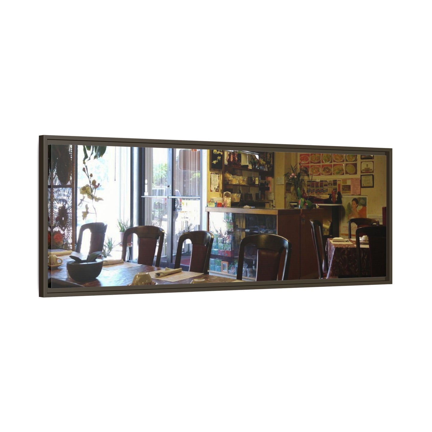 China Rose Findlay, O. Framed Matte Canvas Art - Vintage Chinese Restaurant Scene