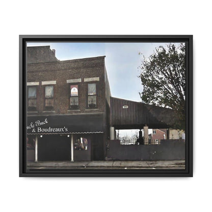 Uncle Buck & Boudreaux’s Framed Matte Canvas Art - Uncle Buck & Boudreaux's Street Scene Decor