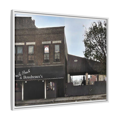 Uncle Buck & Boudreaux’s Framed Matte Canvas Art - Uncle Buck & Boudreaux's Street Scene Decor