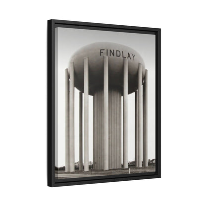 Findlay Water Tower Framed Matte Canvas Wall Art - Findlay Water Tower Photography Print