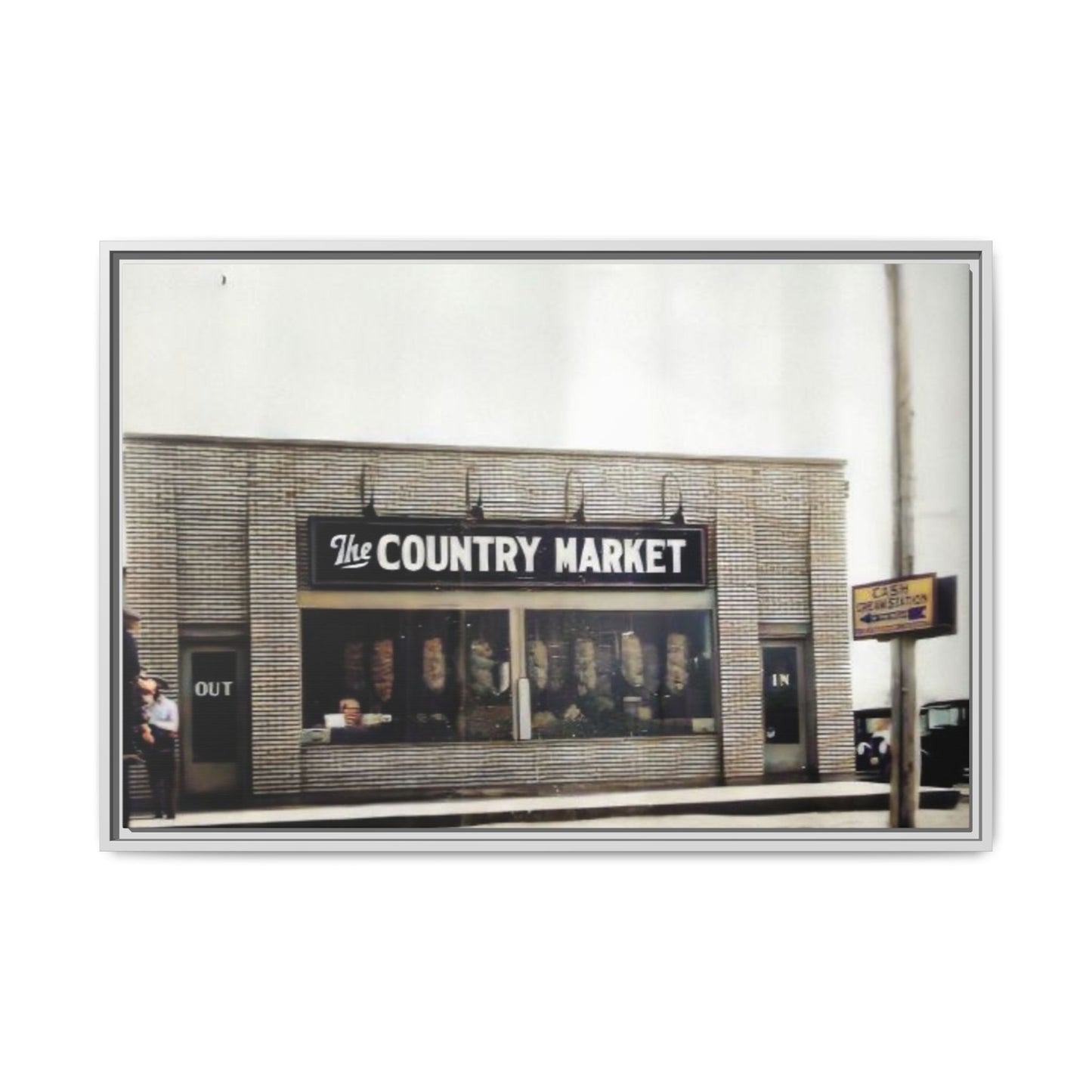 COUNTRY MARKET Findlay’s 224 Vintage Country Market Framed Matte Canvas Art