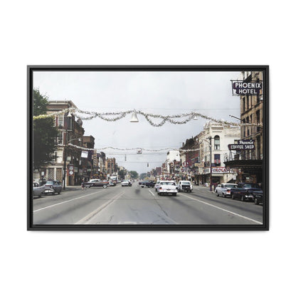 1960 200 BLOCK SOUTH MAIN [WEST] & [EAST] Findlay, O. — Vintage Matte Canvas Wall Art - Framed