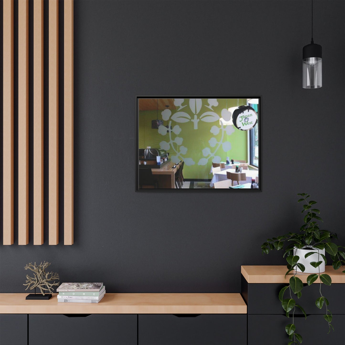 Japan West Findlay O. Modern Botanical Canvas Art - Framed Wall Decor for Dining Spaces