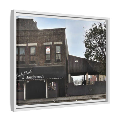 Uncle Buck & Boudreaux’s Framed Matte Canvas Art - Uncle Buck & Boudreaux's Street Scene Decor