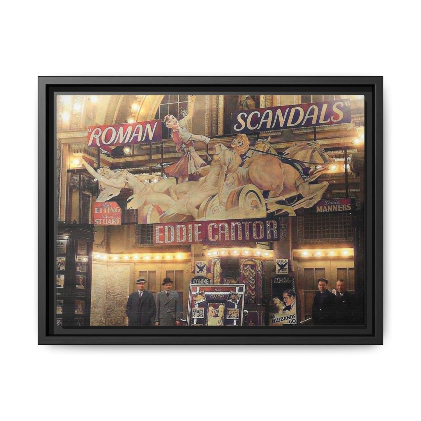 Roman Scandals Royal Theater Vintage Theater Framed Matte Canvas | Eddie Cantor Art