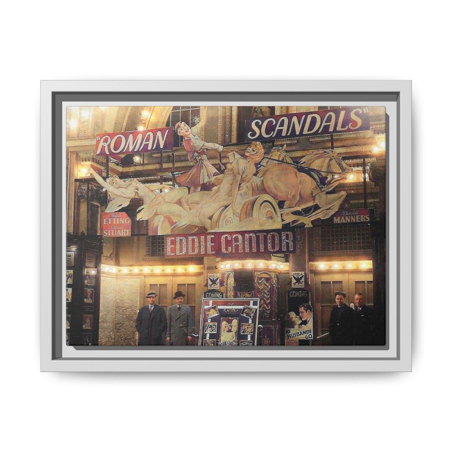 Roman Scandals Royal Theater Vintage Theater Framed Matte Canvas | Eddie Cantor Art