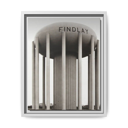 Findlay Water Tower Framed Matte Canvas Wall Art - Findlay Water Tower Photography Print