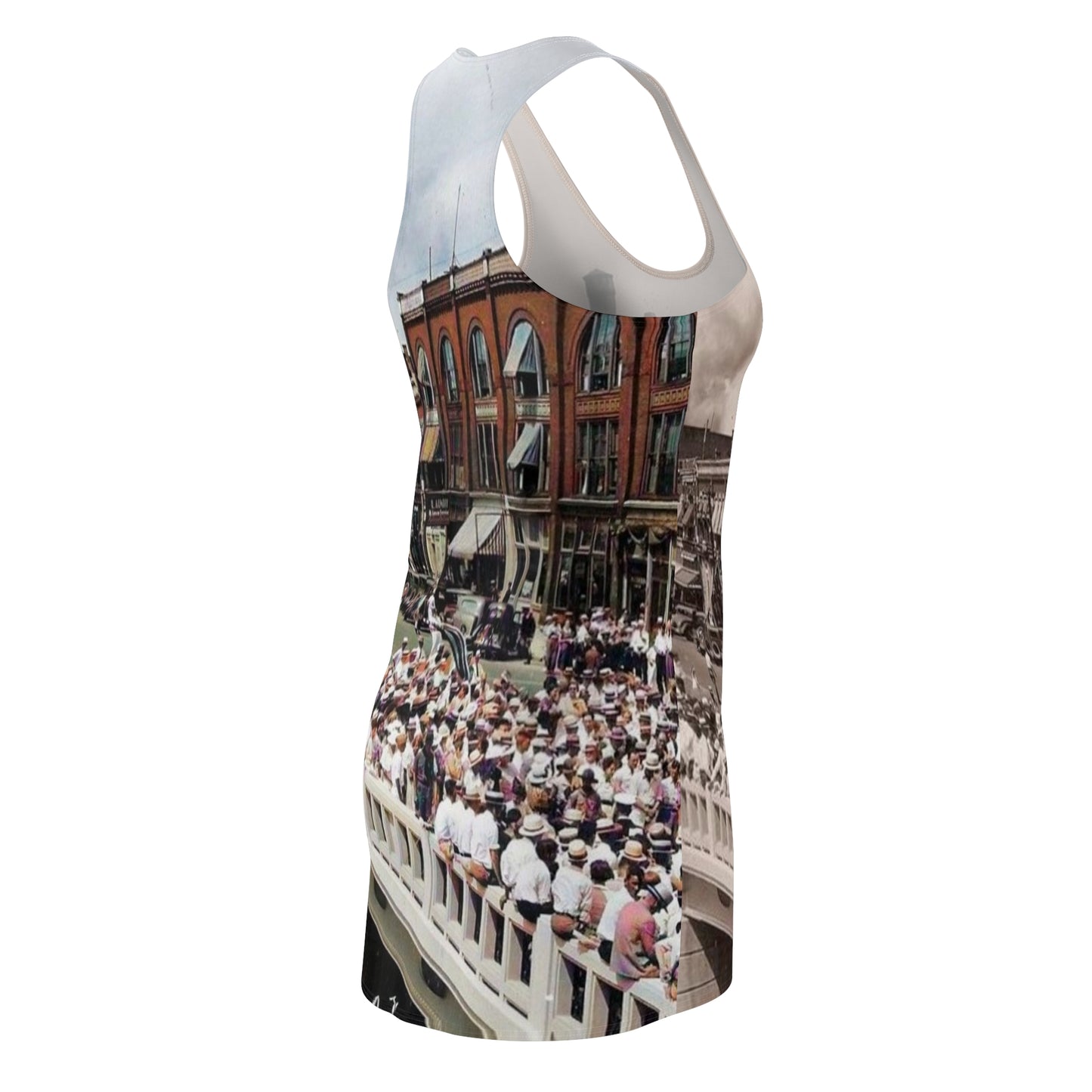 Memorial Bridge 7-7-1935 Women's Cut & Sew Racerback Dress (AOP)