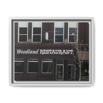 Woodland Restaurant Findlay O. Framed Matte Canvas Print - Woodland Restaurant Art for Home Decor