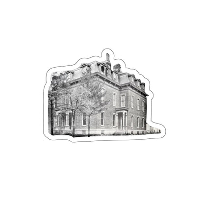 E P Jones Mansion Findlay O Puffy Black and White Die-Cut Stickers