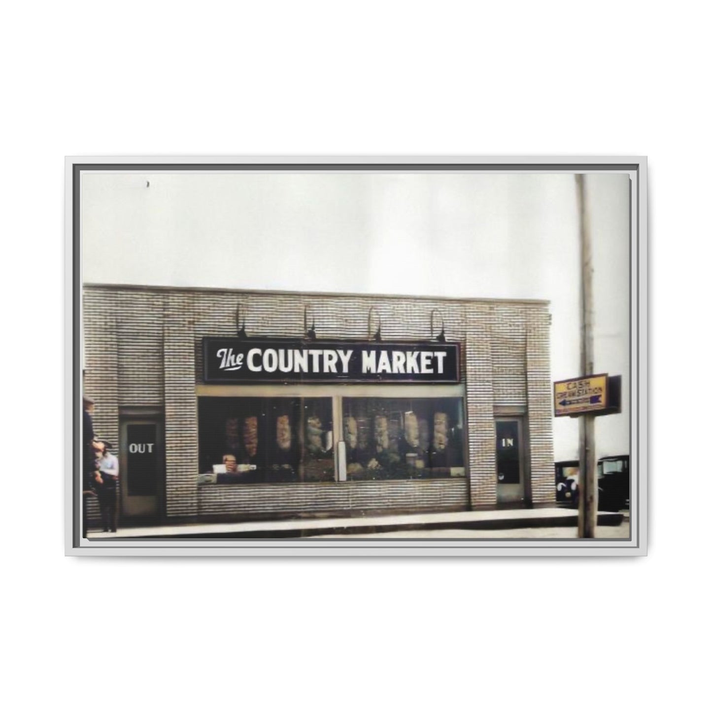 COUNTRY MARKET Findlay’s 224 Vintage Country Market Framed Matte Canvas Art