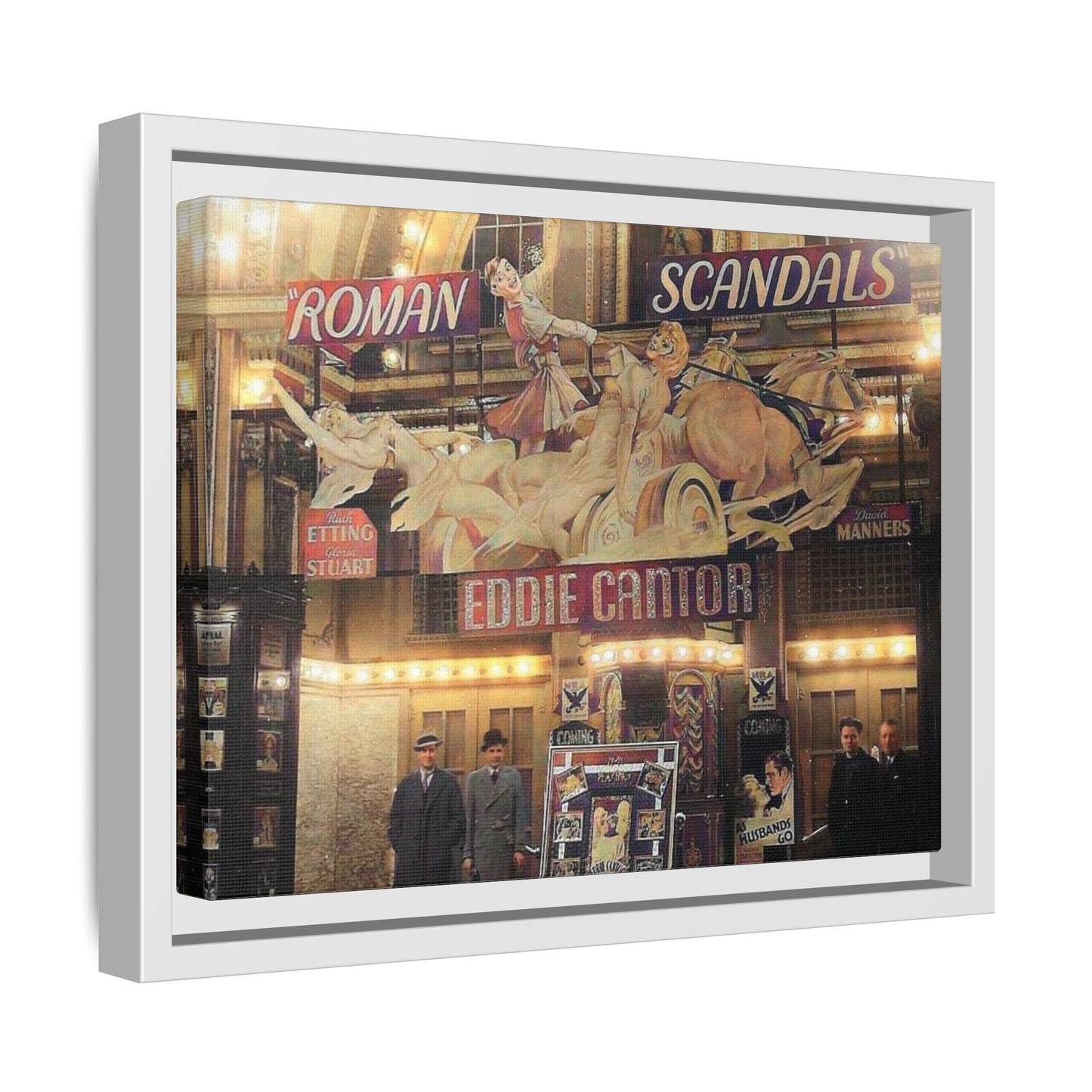 Roman Scandals Royal Theater Vintage Theater Framed Matte Canvas | Eddie Cantor Art