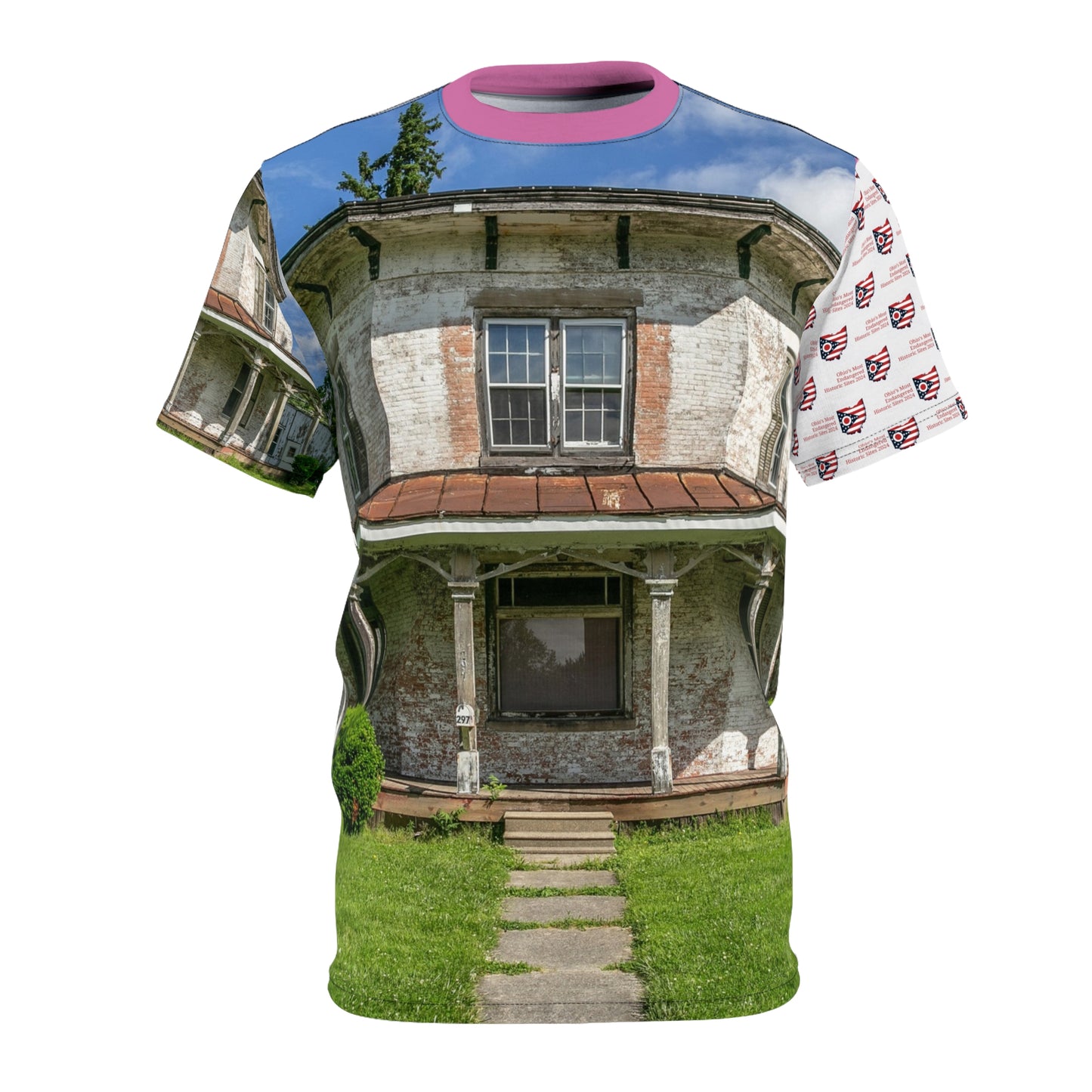 Octagon House — Tiffin, Seneca Co Unisex Cut & Sew Tee (AOP)