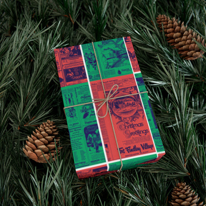 1977 Red and Green Findlay Christmas Gift Wrap