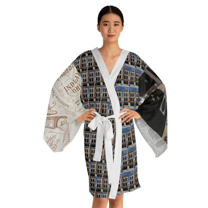 Beehive Long Sleeve Kimono Robe (AOP)