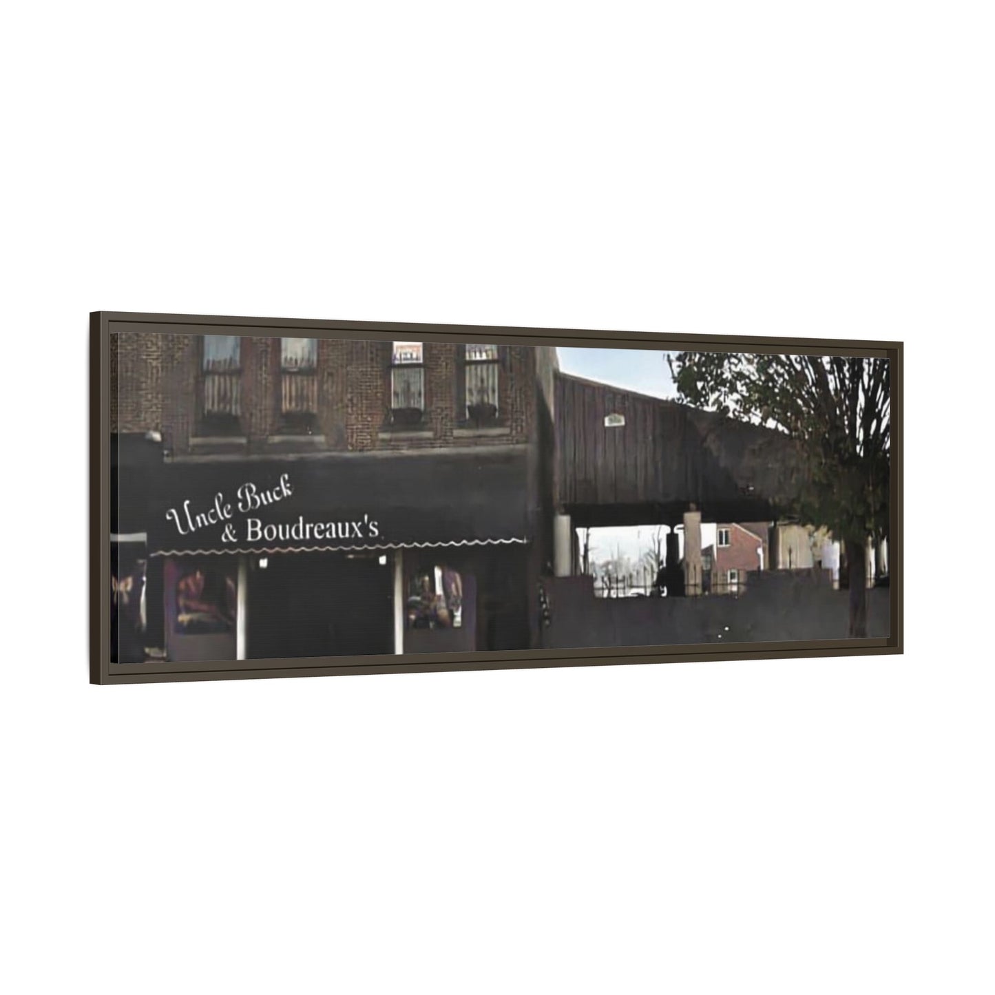 Uncle Buck & Boudreaux’s Framed Matte Canvas Art - Uncle Buck & Boudreaux's Street Scene Decor