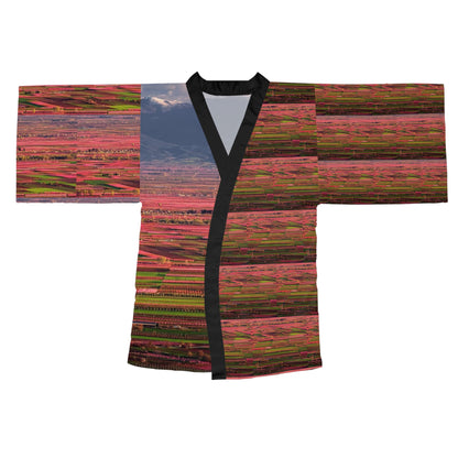 Greek Spring Long Sleeve Kimono Robe (AOP)
