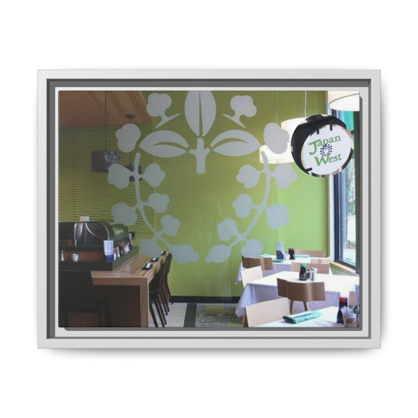 Japan West Findlay O. Modern Botanical Canvas Art - Framed Wall Decor for Dining Spaces